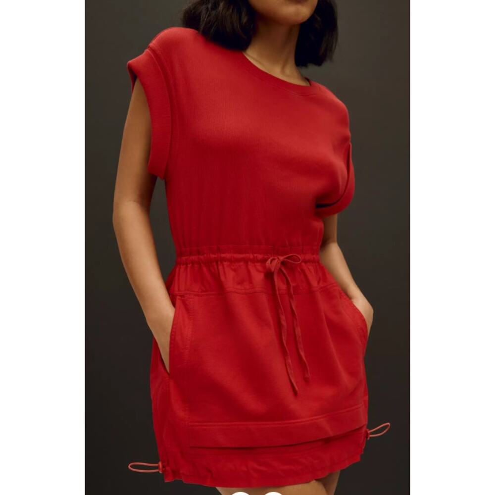 Daily Practice by Anthropologie Short-Sleeve Mini Dress Size XS Red Pickleball